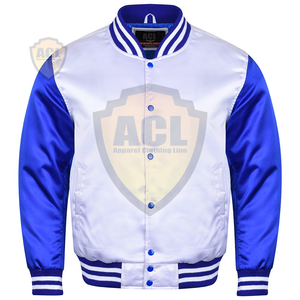 Flj — veste d'élève de Baseball, blouson bombardier pour hommes et femmes, style Vintage décontracté unisexe en Satin, Service OEM - Product Image 5