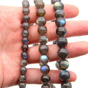 Labradorita de forma redonda, cuentas pulidas de piedras preciosas sueltas de fuego múltiple lisas, joyería, precio al por mayor, buena calidad natural - Product Image 6