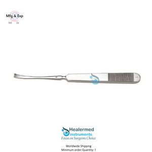 Élévateur périosteal manuel courbé à bout arrondi Pennybacker, 16 cm de longueur, 8 mm de largeur, en acier, certifié CE Classe I, garantie à vie - Product Image 1