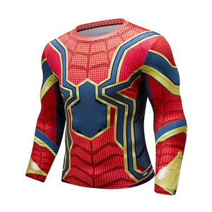 Custom Sublimated Compression Gym Shirts Long Sleeve BJJ Rashguard MMA <b>Mens</b> Rash Guard - Product Image 3