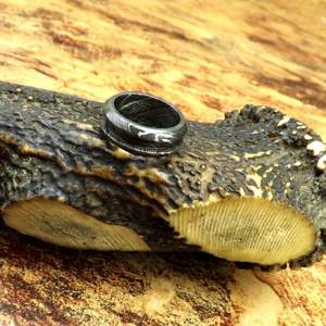 Anillo de Boda Unisex SJ SJ-RN-1228 de Acero de Damasco con Forma de Espiral e Incrustaciones de Acero, Personalizable para Compromiso, Aniversario, Fiesta, a la Moda - Product Image 1