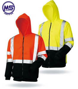 Sudadera DE SEGURIDAD reflectante de seguridad para invierno, Sudadera con capucha de alta visibilidad, 100% de lana, servicio OEM personalizado, sólido, venta al por mayor, PK - Product Image 2