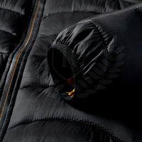 Chaqueta Acolchada con Capucha, Mangas Desmontables, Diseño a Cuadros, Cierre de Cremallera, Transpirable, Tallas Grandes, Personalizable, Resistente al Viento, Antibacteriana y con Protección UV