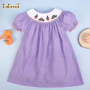 Patrón de Halloween smocked obispo vestido OEM ODM smocked bebé vestido al por mayor vestidos de las niñas-BB2859 - Product Image 6