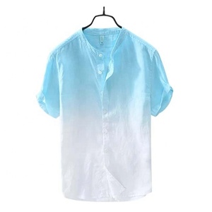 เสื้อยืดคอกว้างแขนสั้นผู้ชายคอลเลคชั่นฤดูร้อน ผ้าฝ้าย 100% แห้งเร็ว ระบายอากาศได้ดี เป็นมิตรกับสิ่งแวดล้อม เหมาะสำหรับใส่ลำลอง - Product Image 5