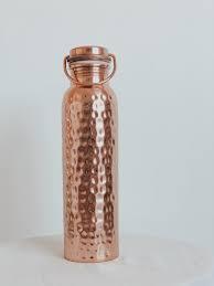 Copper Water <b>Bottle</b> Leak-Proof Water <b>Bottle</b> Seal Joint Free Copper <b>Bottle</b> 32 Oz Hammered) 900 ML - Product Image 5