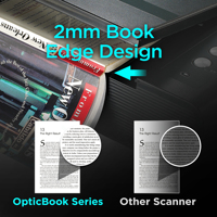 Plustek OB4800E-Ad Alta Velocità Libro Scanner con Software Intuitivo, 3.6 secondi per pagina di Alta Velocità di Scansione, 2 millimetri Libro Disegno del Bordo