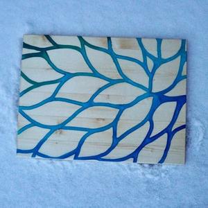 Planche de service en résine feuille d'hiver, 24 pièces, planche à fromage, cadeau de mariage - Product Image 1