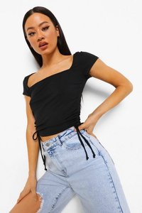 เสื้อยืดครอปออกกำลังกายสำหรับผู้หญิง พิมพ์ลายกราฟิก เสื้อครอปพิมพ์โลโก้ตามสั่ง เสื้อยืดลำลองสำหรับออกกำลังกาย - Product Image 4