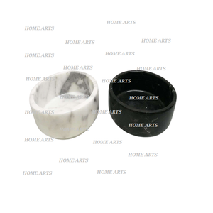 Bol à fruits secs en marbre au design unique avec base en métal Bol de service à dessert de forme ronde de première qualité en vrac - Product Image 2