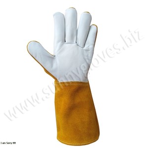 Guantes de soldadura de cuero para niños, protectores de manos resistentes al agua - Product Image 3