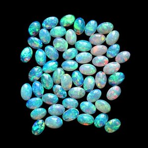 Cabochon de forme ovale multi-feu en opale naturelle australienne de bonne qualité pierre précieuse en vrac pour la fabrication de bijoux changement de couleur - Product Image 4
