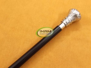 Wooden Designer <b>Walking</b> <b>Stick</b> with Beautiful Oval Handle / Wooden <b>Walking</b> Canes with Brass Knobe Handle - Product Image 2