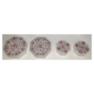 Octagonal Shape Marble Mother of Pearl Inlay <b>Ramadan</b> <b>Gifting</b> <b>Box</b> - Product Image 1