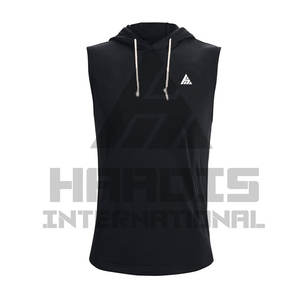 Sudaderas ligeras y cómodas sin mangas, ropa informal de talla grande, sudaderas con capucha sin mangas de Material sólido para hombres - Product Image 1