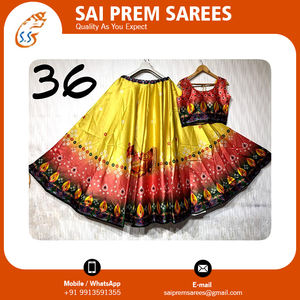 Tissu en Satin à impression numérique, nouvel arrivage du Festival Ghaghara Choli, tissu rétro pur sur tta, pour une livraison en vrac, - Product Image 6