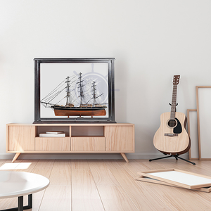 Modèle de bateau en bois fait à la main de haute qualité grand navire ouvert L60 article décoratif pour la maison du Vietnam sans jambe - Product Image 2