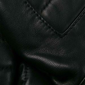 เสื้อโค้ทหนังผู้ชาย,แจ็กเก็ตแฟชั่นมีซิปสีดำอบอุ่นเข้ารูปมีจีบดีไซน์ฤดูหนาว - Product Image 6