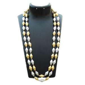 Collier traditionnel en perles 2 épaisseurs pour femmes et filles, fait à la main, avec perles dualone tribal dholki, nouveau design - Product Image 3