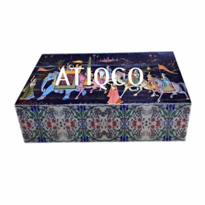 ATIQCO Wooden MDF Jewelry <b>Box</b> Painted <b>Christmas</b> Florals High Quality Attractive Rectangle Hot Selling Multipurpose Storage <b>Box</b> - Product Image 6