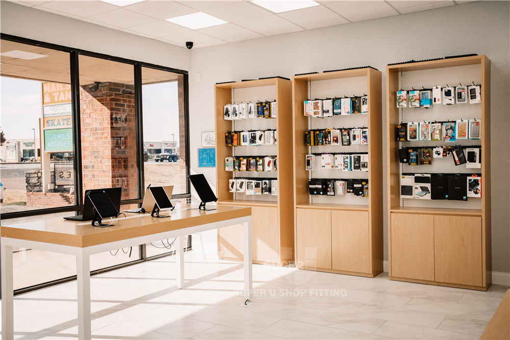 电子维修手机配件展示架简约手机店室内设计装饰手机展示柜