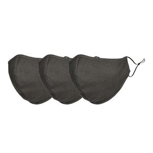 หน้ากากผ้าฝ้ายสีดำใช้ซ้ำได้งานปาร์ตี้พิมพ์ลายโลโก้ - Product Image 5