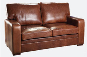 Ensemble de canapés en cuir marron, meuble de salon européen, 3 ou 2 places, chignons field, offre spéciale