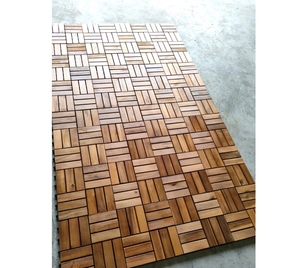 Azulejo de cubierta de madera maciza de Acacia Compuesto de plástico de madera de ingeniería para uso en jardín para muebles de exterior - Product Image 1