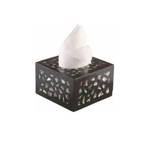 Servilletero de nácar, encimera, incrustaciones de perlas, caja de pañuelos elegante, utensilios de cocina, artesanía usada - Product Image 6