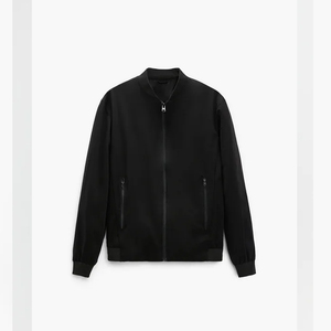 Blouson Bomber Universitaire Personnalisé en Satin Polyester Imprimé pour Hommes et Garçons, Coupe Slim, Imperméable et Coupe-Vent - Product Image 3