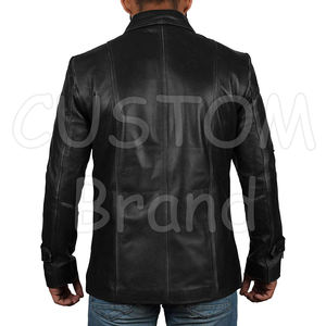 Chaqueta de cuero personalizable frontal con soporte a prueba de viento grueso de Cuero 100% informal de calidad superior para jinetes para Sialkot - Product Image 2