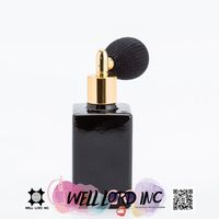 Flacon en verre carré vide de luxe Well Lord 100 ml, taille de col 18/415, vaporisateur à pompe mat style vintage pour parfum, couleur personnalisée