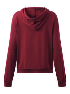 Vente en gros de sweats à capuche personnalisés de haute qualité pour femmes, mode simple, conception de votre propre logo, style blanc - Product Image 2