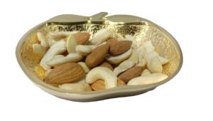 Tazón de servicio chapado en oro, artículo de regalo en forma de manzana, tazón de fruta seca dorada de diseño único, decoración para el hogar y la Mesa - Product Image 4