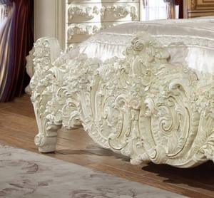 Luxury European Design White Solid <b>Wood</b> Bedroom Set Classical Soft <b>Bed</b> Style for Bedroom Furniture - Product Image 2