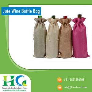 Wholesale Premium Quality Hessian Jute Wine Bottle <b>Bag</b> | PVC Lined 2 Bottle Capacity Carrier, Custom Printed Eco-Friendly Tote - Product Image 4