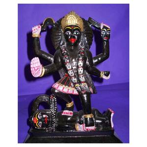 Statue noire de marbre et Kali Maa italien, de couleur noire - Product Image 1