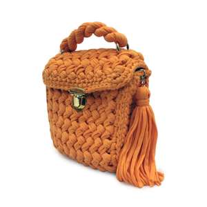 Sac à main en fil à la mode avec décoration de pompon et nœud fait à la main au Vietnam - Product Image 2