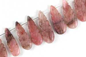 16 pièces de Rhodonite naturelle, pierre précieuse en forme de poire, sculpture, coupe, perles de briolette, vente en gros, fabricant - Product Image 4