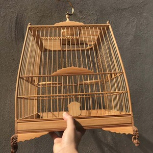 Nuevo Modelo de Jaula para Pájaros de Bambú Ecológica a Rayas y de Diseño Moderno - Product Image 2