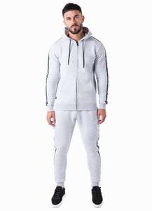 Nuevo Conjunto Deportivo Unisex con Sudadera con Capucha, Pantalones Deportivos de Felpa, Poliéster/Algodón Elástico, Sudadera con Capucha Lisa - Product Image 4