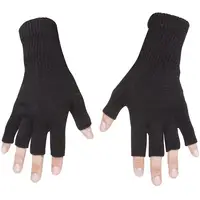 Hot Sale Fashion Unisex Warm Half Finger Stretchy Knit Fingerless Gloves