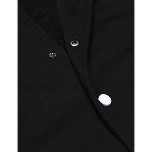 Manteau d'hiver grande taille col montant manches longues Varsity Design imperméable coupe-vent respirant veste style décontracté peau de mouton renard - Product Image 4