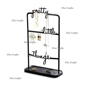 Support de bijoux de couleur blanche en métal en vrac pour collier et boucles d'oreilles présentoir de bijoux de qualité supérieure - Product Image 3