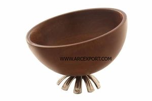 Cuenco de postre de forma personalizada curvada a mano con diseño de hoja de plata, Decoración de mesa con mango, cuencos para mezclar a precio asequible - Product Image 6