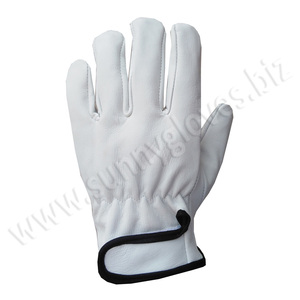 Top Grain Goatskin sheepskin fully Lined Driver Leather Gloves - Product Image 5