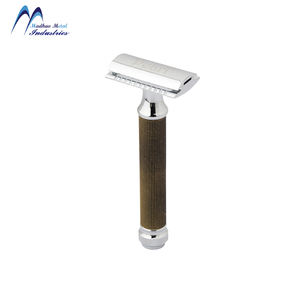 2021 maquinilla de afeitar de seguridad clásica personalizada de alta calidad tradicional con soporte de doble filo maquinilla de afeitar de seguridad con soporte para hombres - Product Image 1