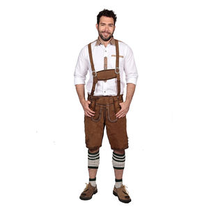 Short en cuir de cerf personnalisé, hommes, culottes en cuir de cerf, personnalisés, lignes bvanes, short traditionnel allemand, fabriqué au Pakistan - Product Image 3