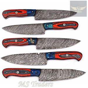 Personnalisé À La Main Ensemble de Couteau de Chef Couteaux De Cuisine Ensemble Avec Gaine en cuir {MS-36} - Product Image 5