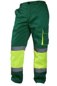 Pantalon de travail haute visibilité imperméable et réfléchissant pour homme, pantalon de sécurité jaune fluorescent multi-poches pour homme - Product Image 3